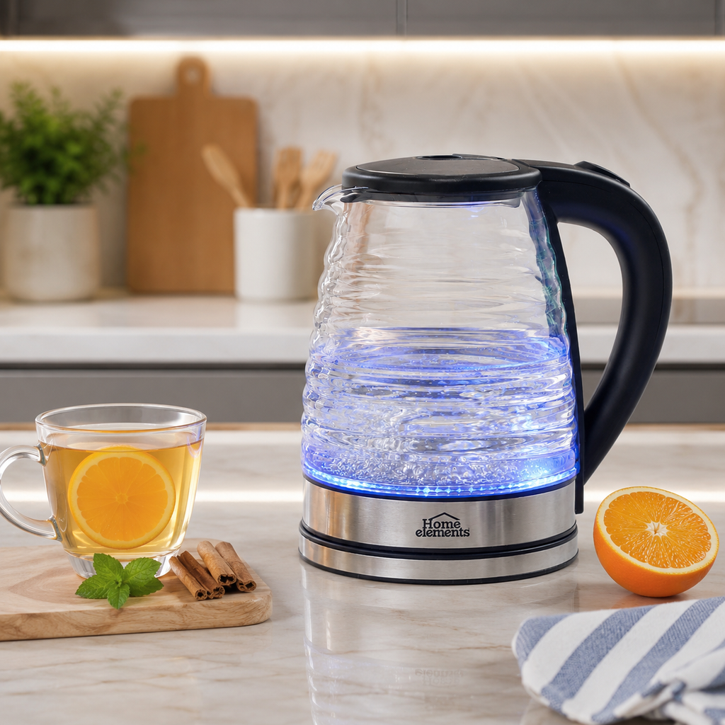 Jarra Hervidora eléctrica blue glass HOME ELEMENTS