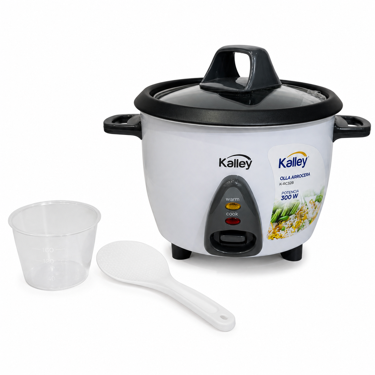 olla arrocera 3 tazas 300W Kalley blanco