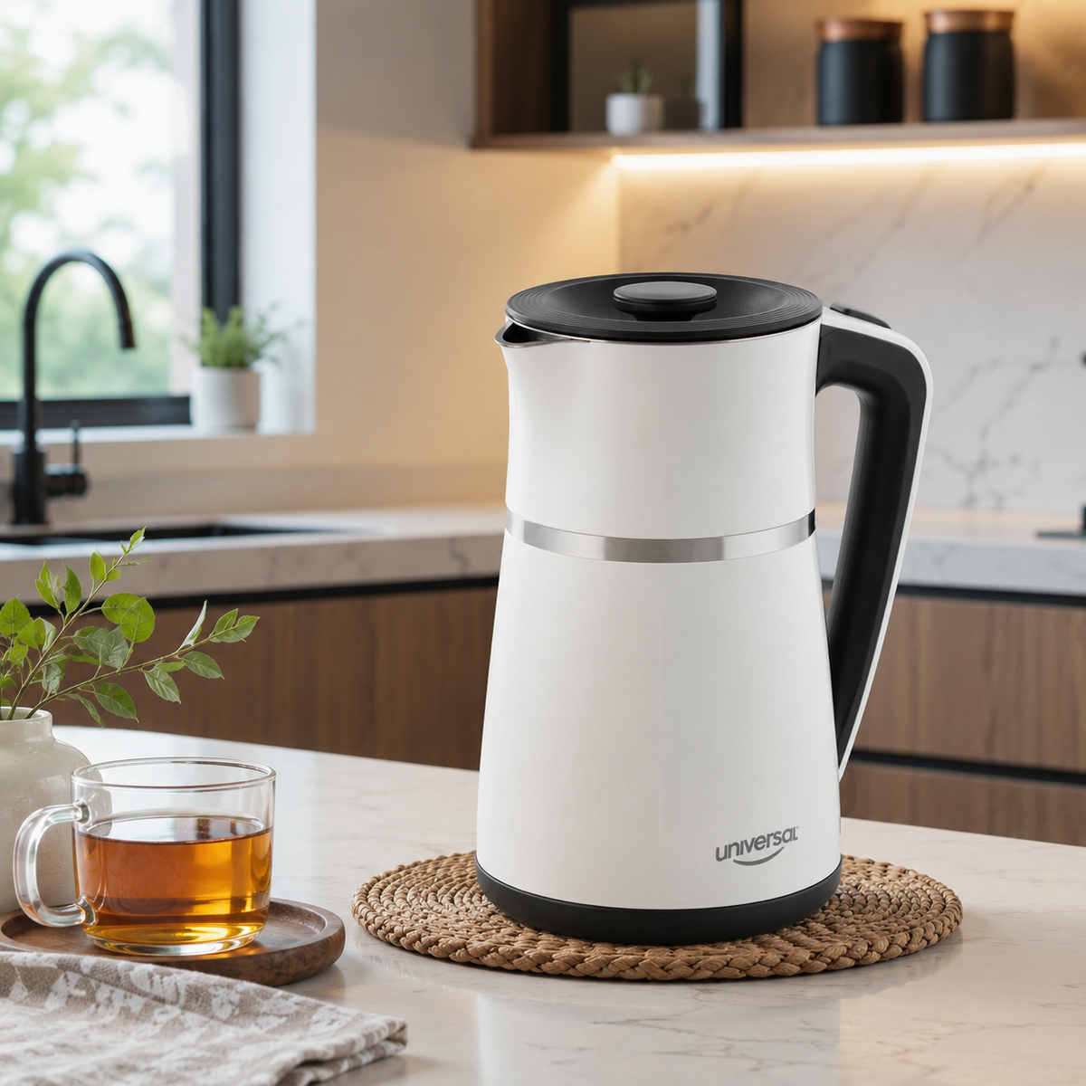 Tetera eléctrica élite blanca 1.7 litros 1400W UNIVERSAL