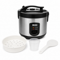 Olla Arrocera Premium Inox Cook Con Visor 1.8 Libras Plateada DKASA