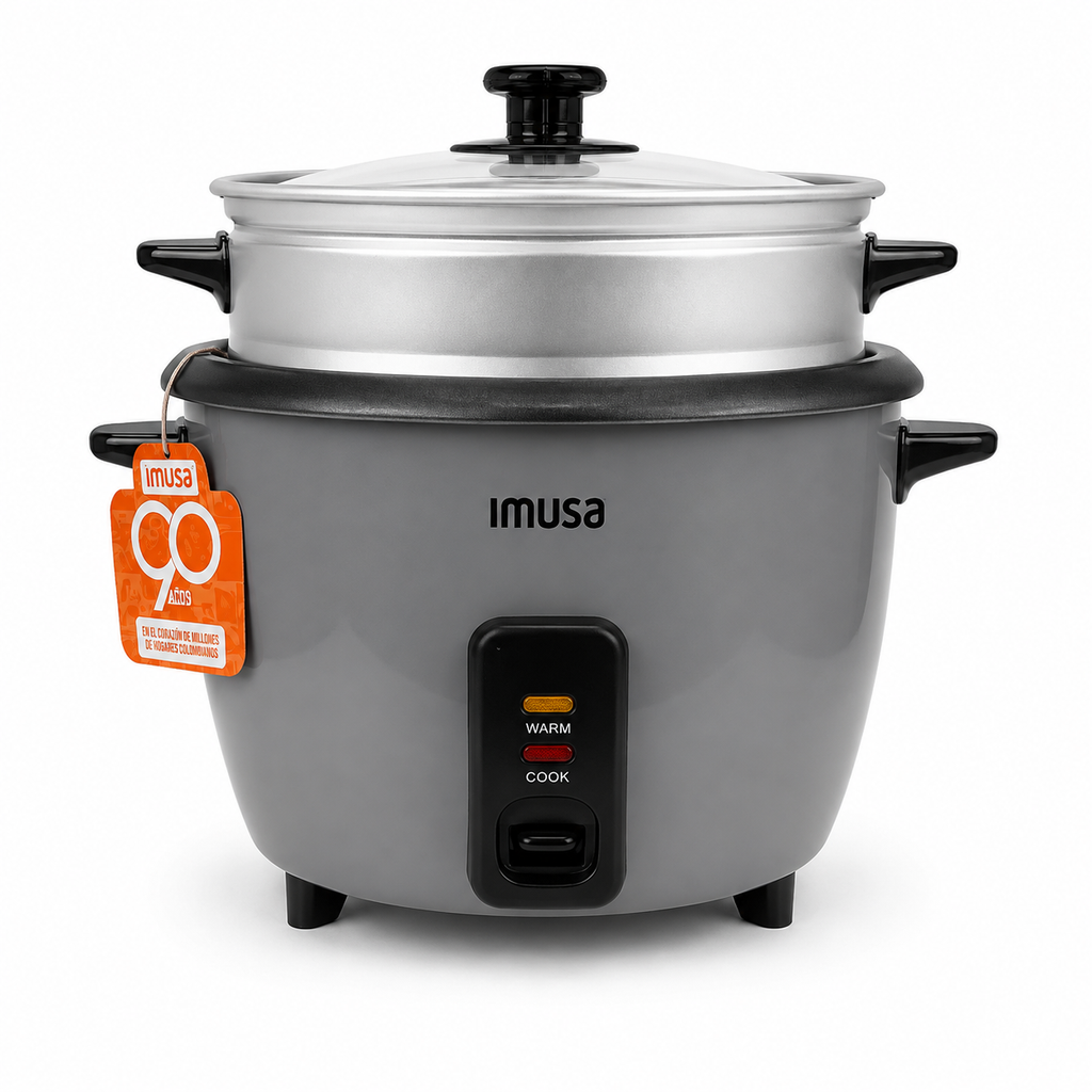 Olla arrocera libra y media con vaporera 8 TAZAS IMUSA