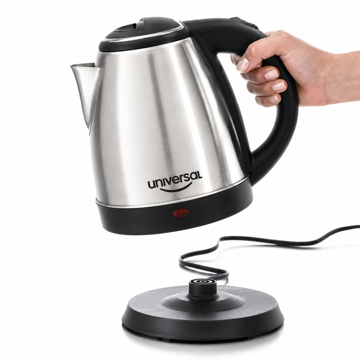 Tetera eléctrica acero 1.5 litros 1000w universal