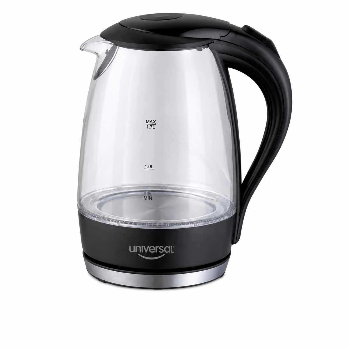 Tetera eléctrica vidrio 1.7 litros 1000w UNIVERSAL