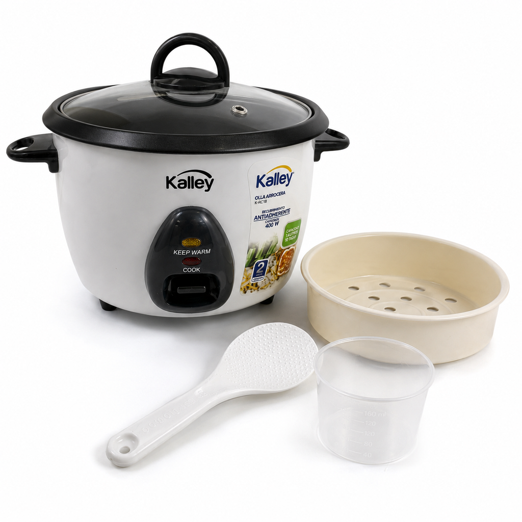olla arrocera 5 tazas 400w Kalley Blanco