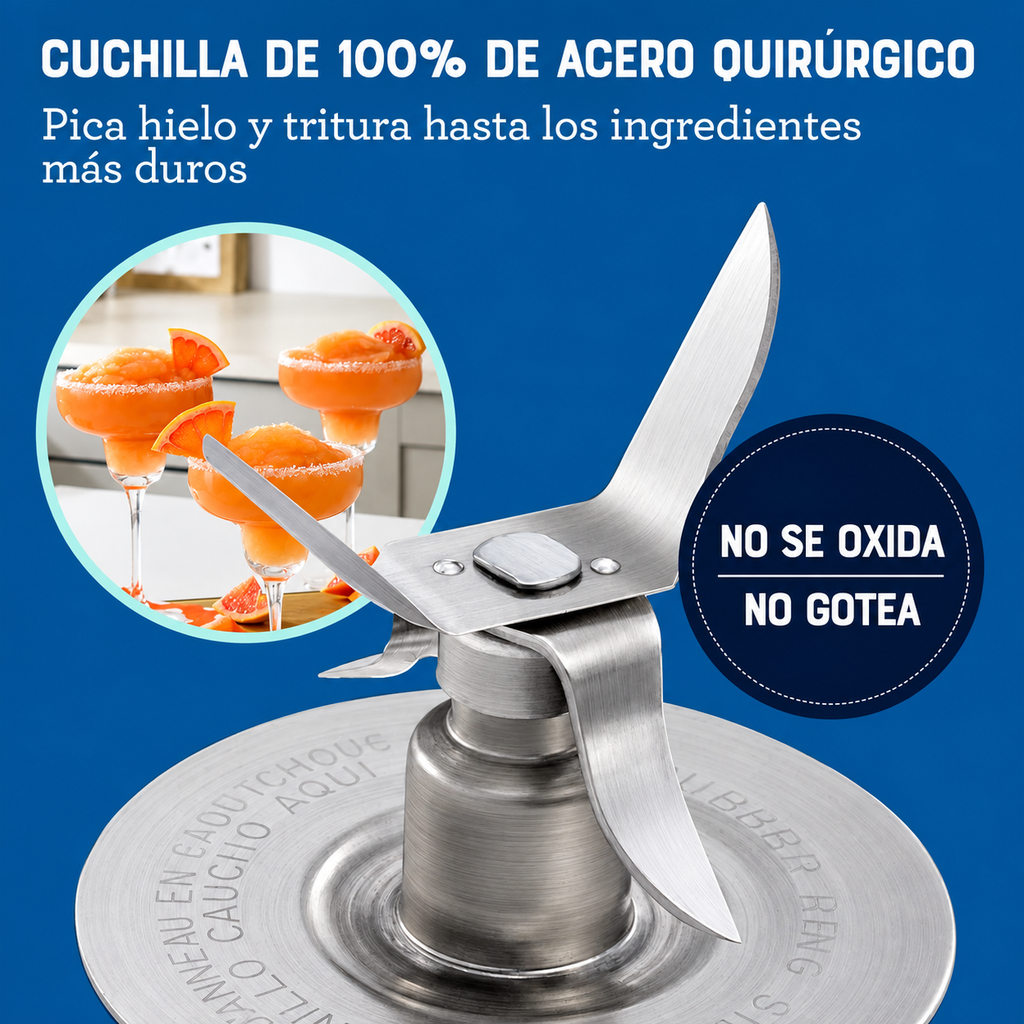Licuadora clásica 1000 W metalica 3 vel OSTER