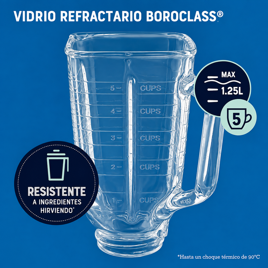 Licuadora cromada 2 velocidades OSTER