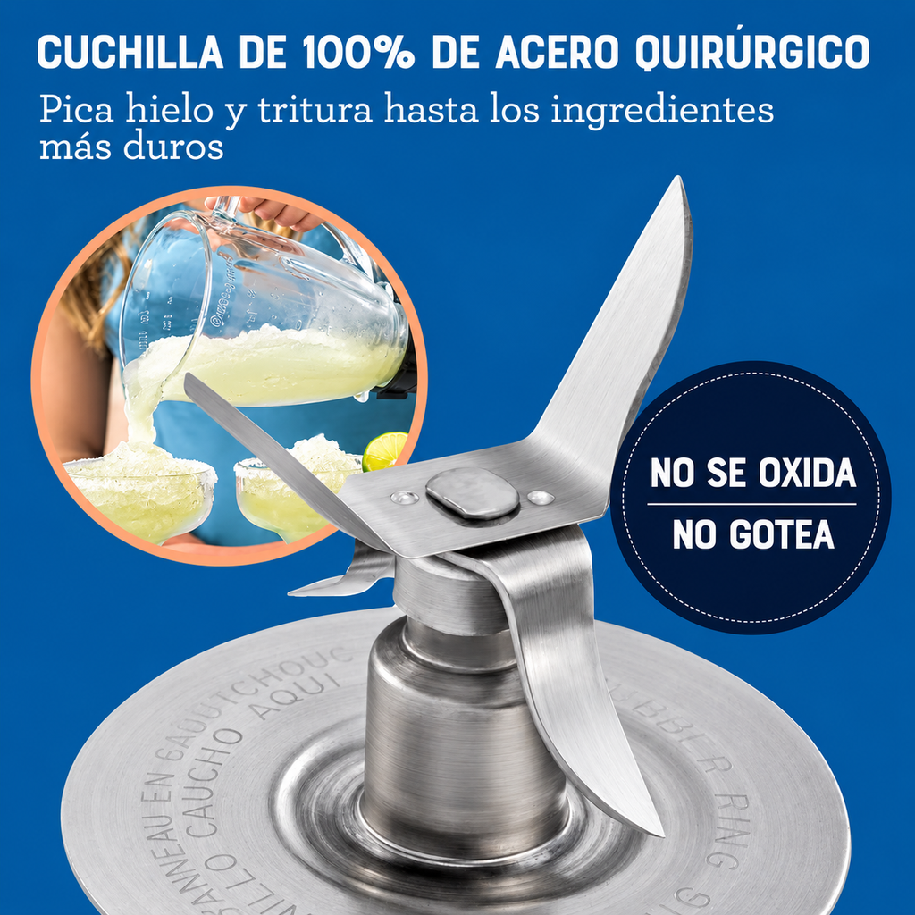 Licuadora perilla dos velocidades pulso 800W negra OSTER