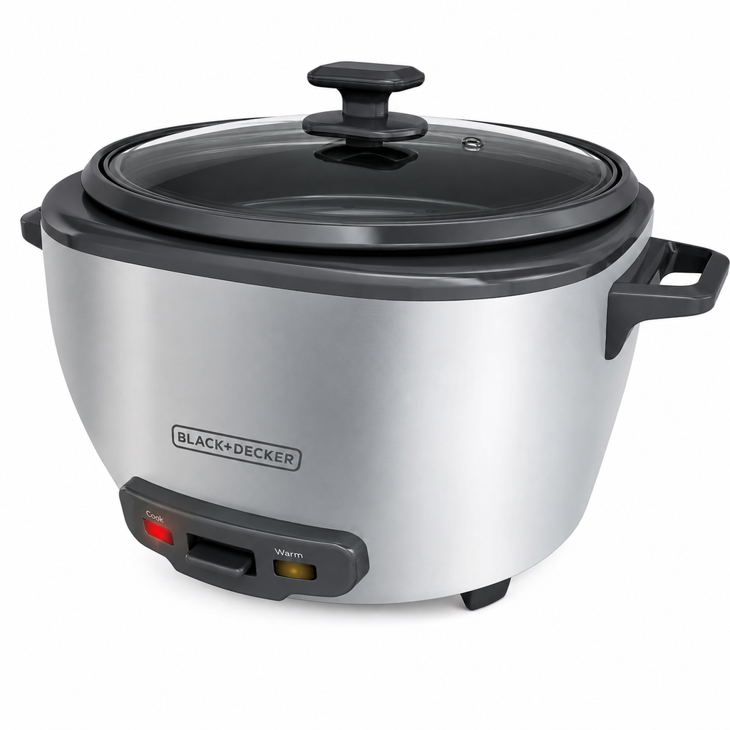 Olla arrocera 2 en 1 1.2 litros gris BLACK+DECKER