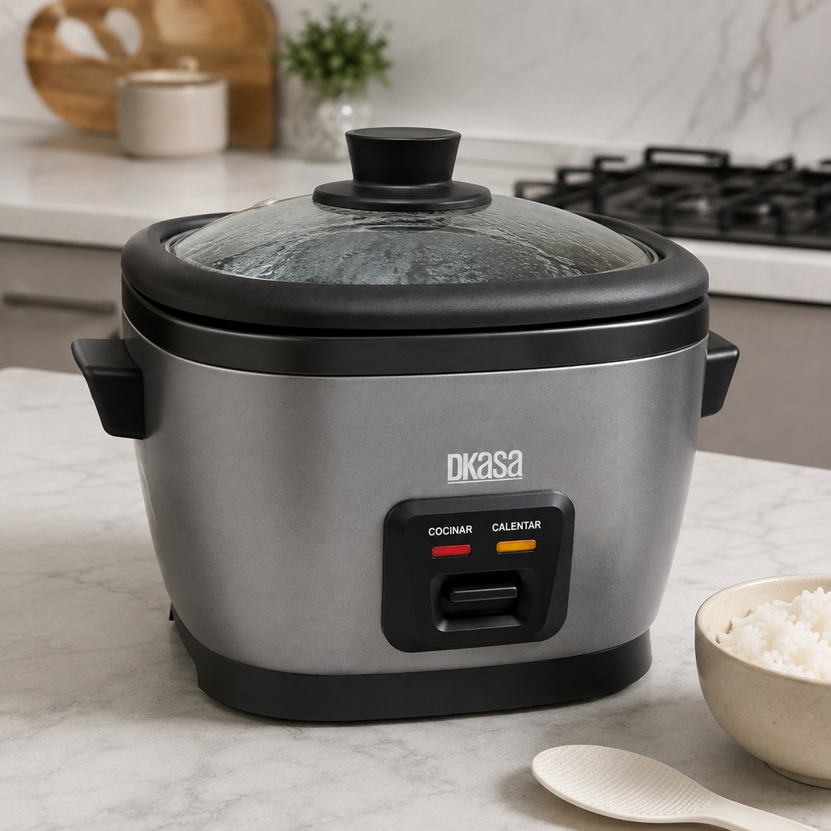 Olla Arrocera Premium Inox Cook Con Visor 1.0 Libra DKASA