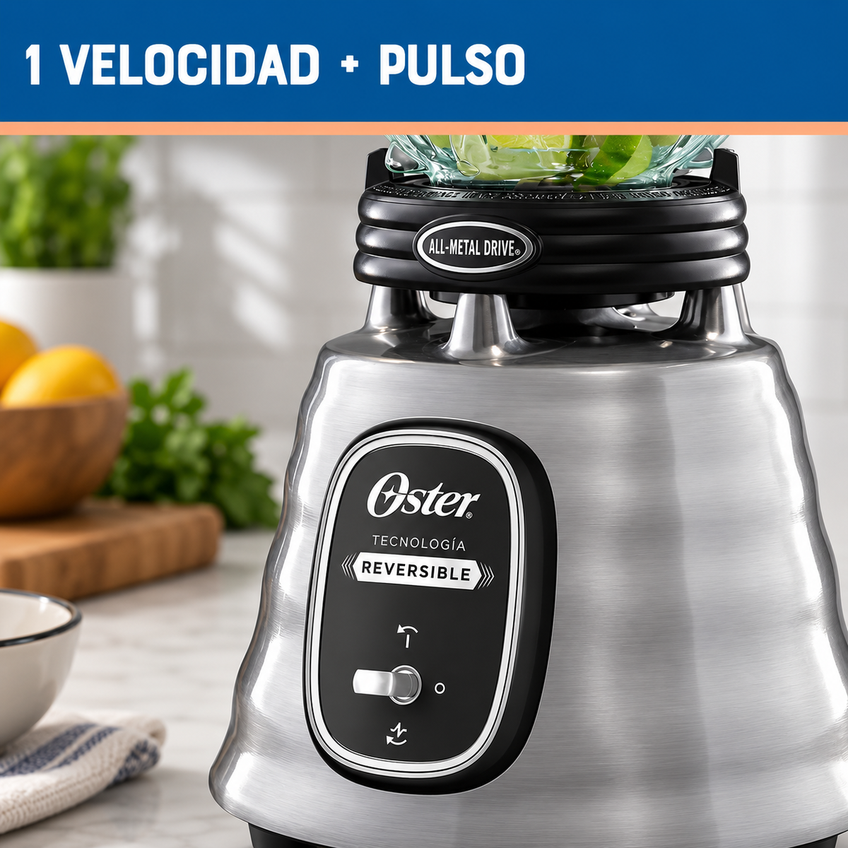 Licuadora clásica Oster® motor reversible OSTER