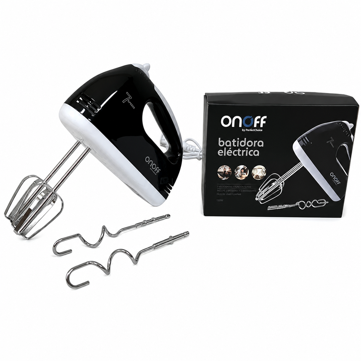 Batidora de mano onoff 7 velocidades 120W