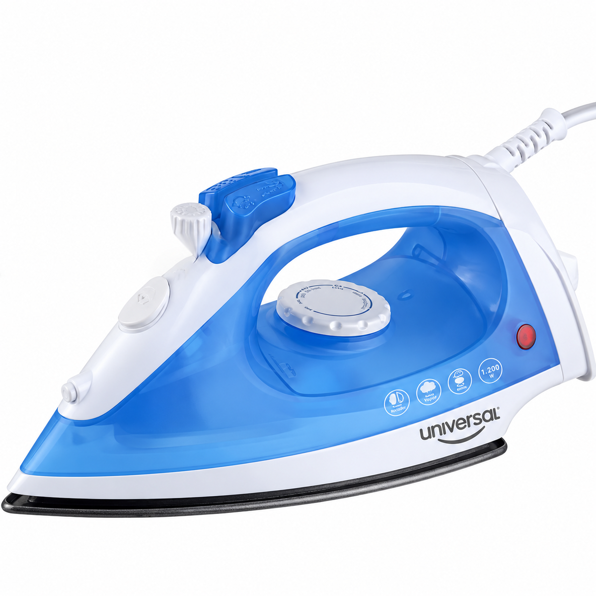 Plancha a vapor 1200W 19 salidas azul UNIVERSAL