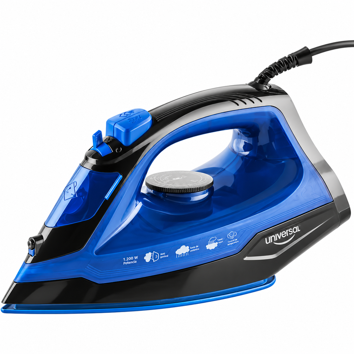 Plancha a vapor 32 salidas 1200W azul UNIVERSAL