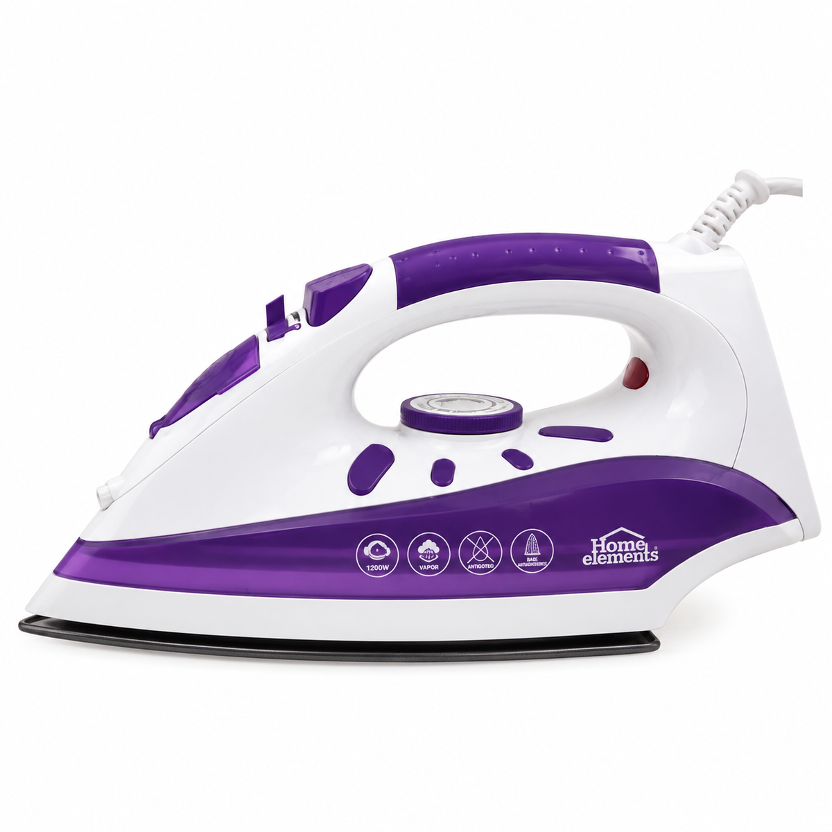 Plancha a vapor y seco. Morada HOME ELEMENTS