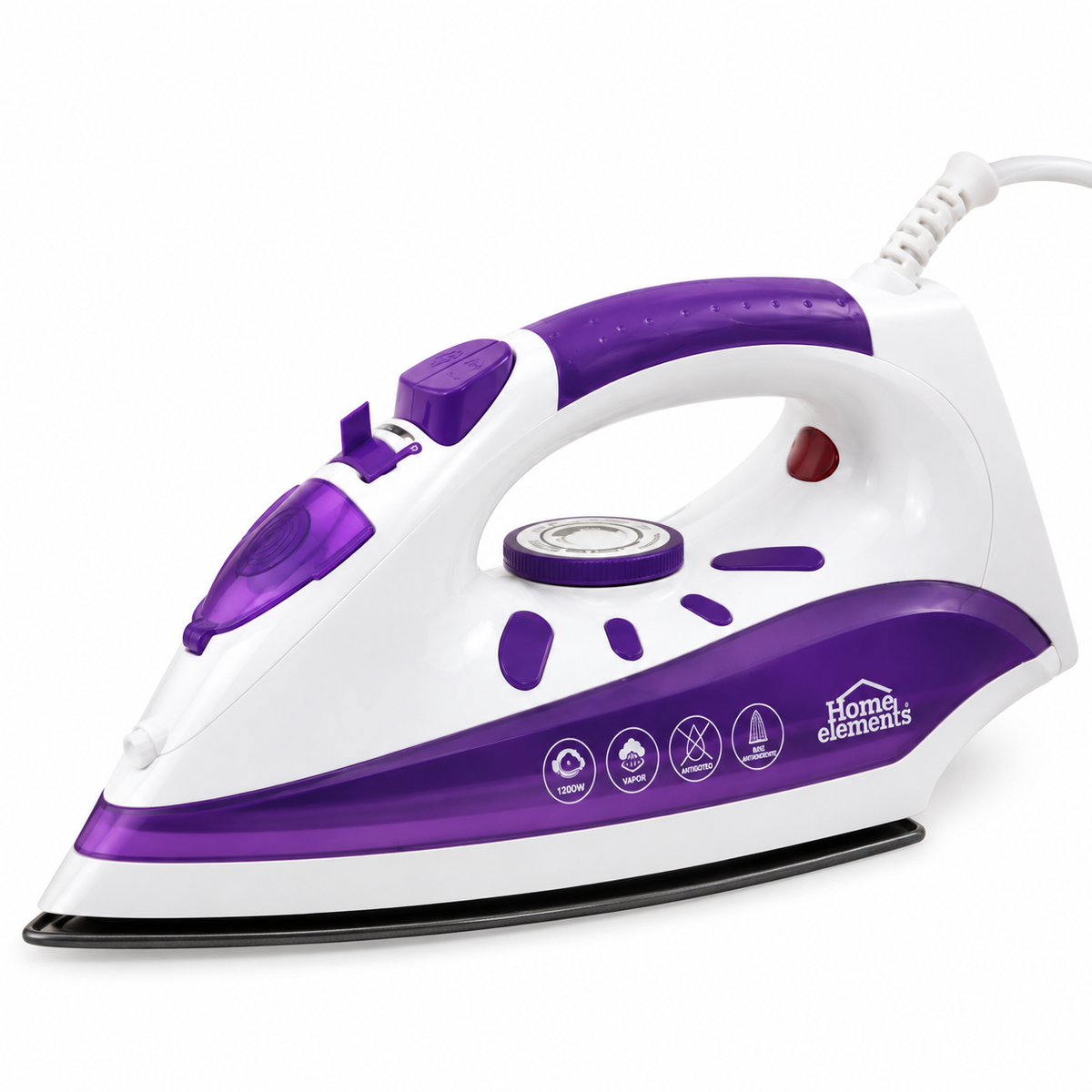 Plancha a vapor y seco. Morada HOME ELEMENTS