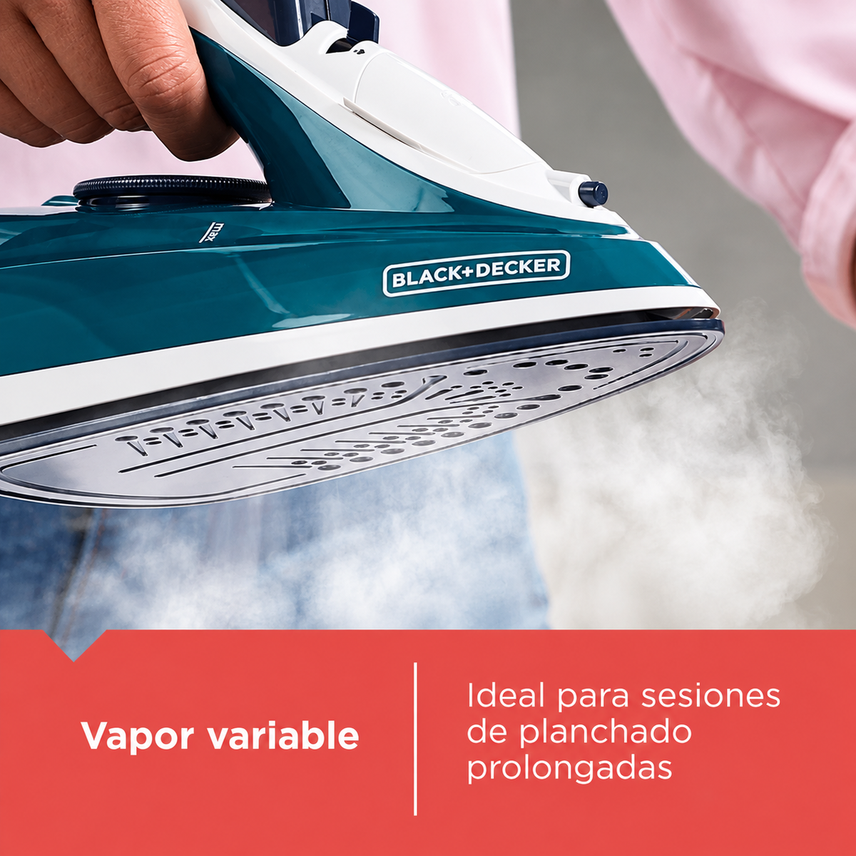 Plancha con golpe de calor azul 1200W BLACK+DECKER