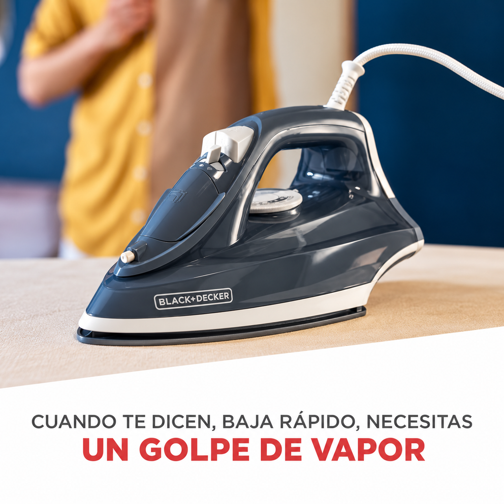 Plancha con golpe de calor gris 1200W BLACK+DECKER