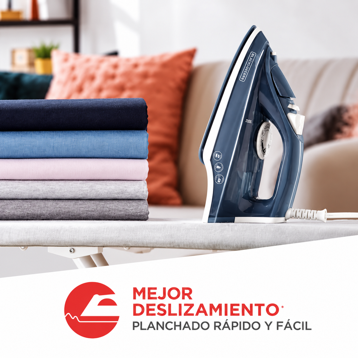 Plancha con golpe de calor gris 1200W BLACK+DECKER