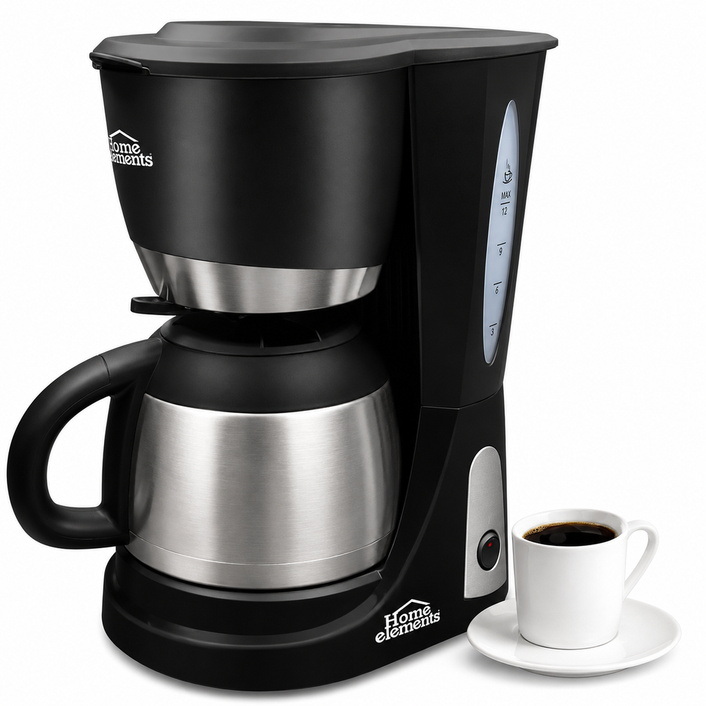 Cafetera en acero inox 10 tazas Home Elements