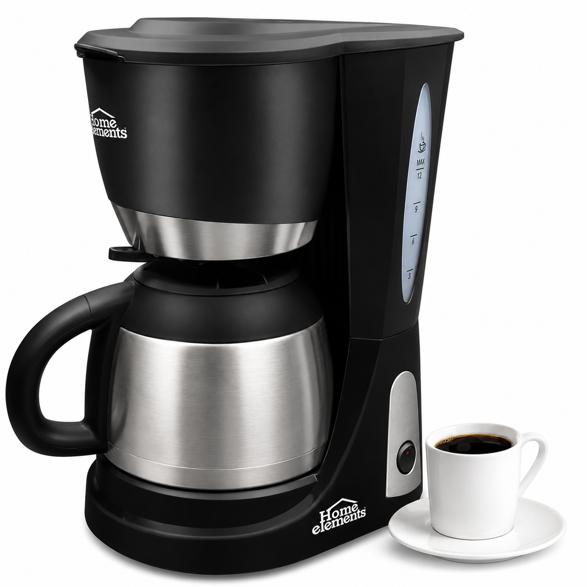 Cafetera en acero inox 10 tazas Home Elements