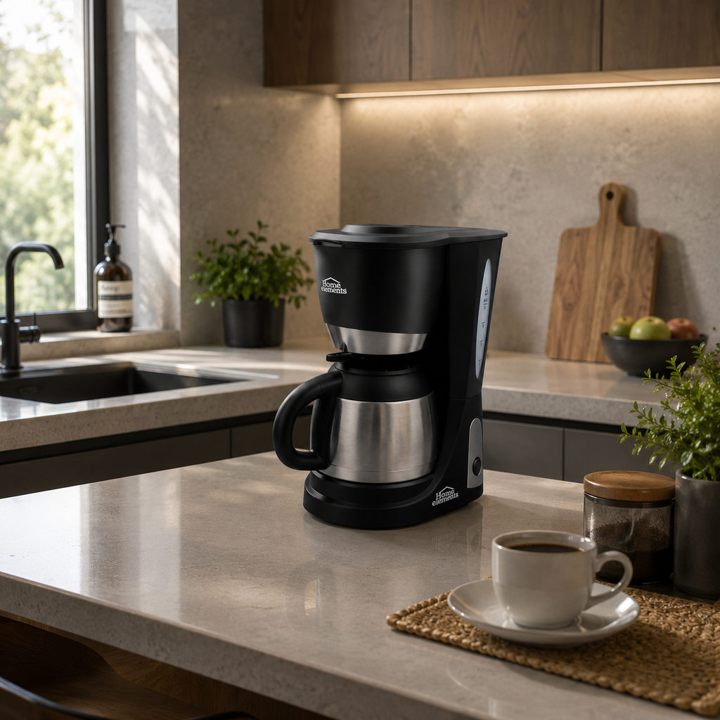 Cafetera en acero inox 10 tazas Home Elements