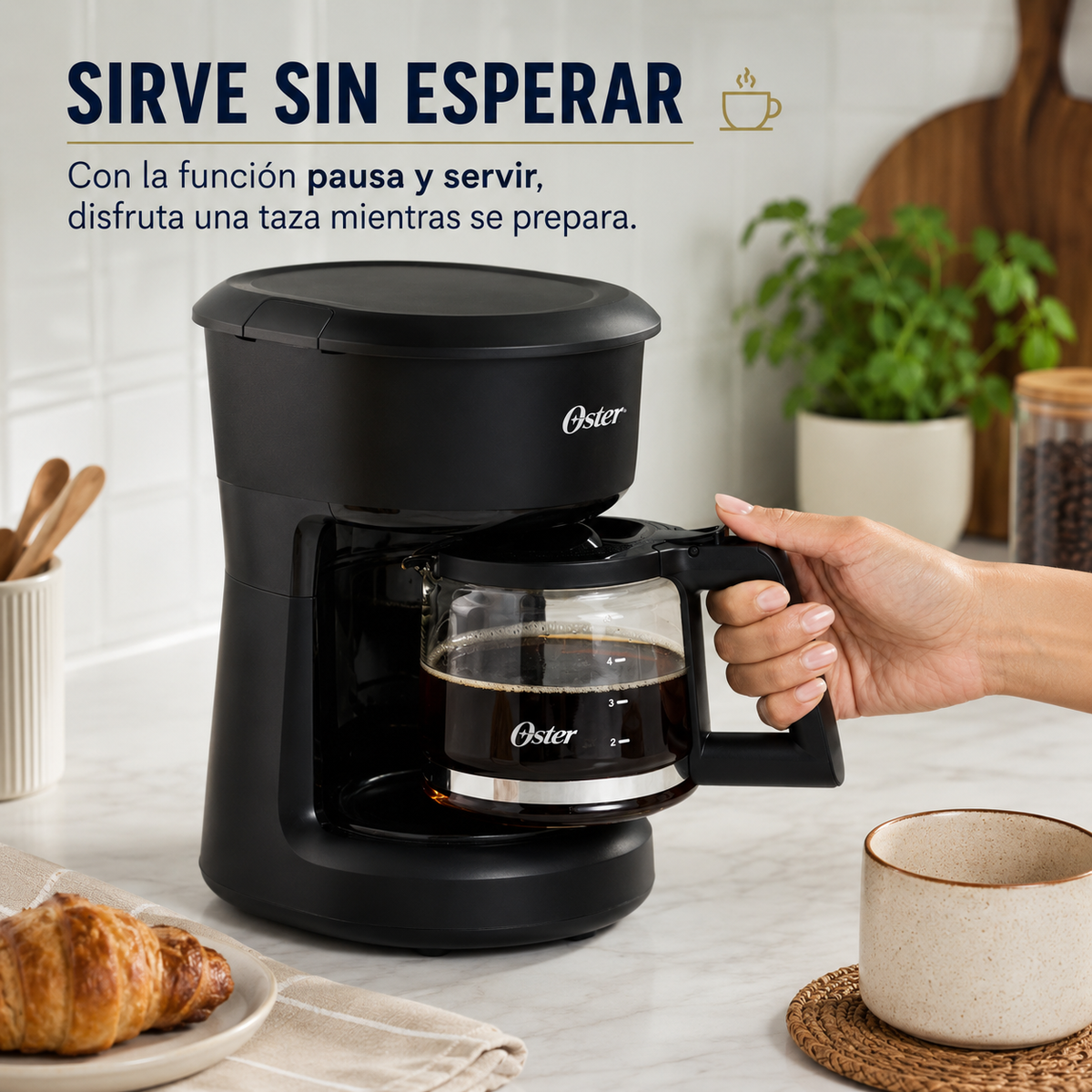 Cafetera Oster 5 tazas filtro reutilizable
