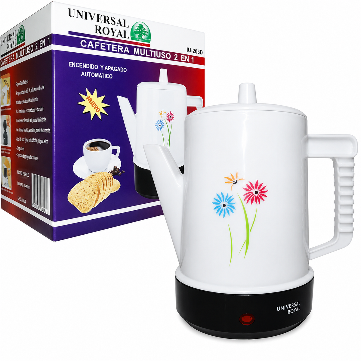 Cafetera Multiusos 2 en 1 1.5 litros Universal Rollal