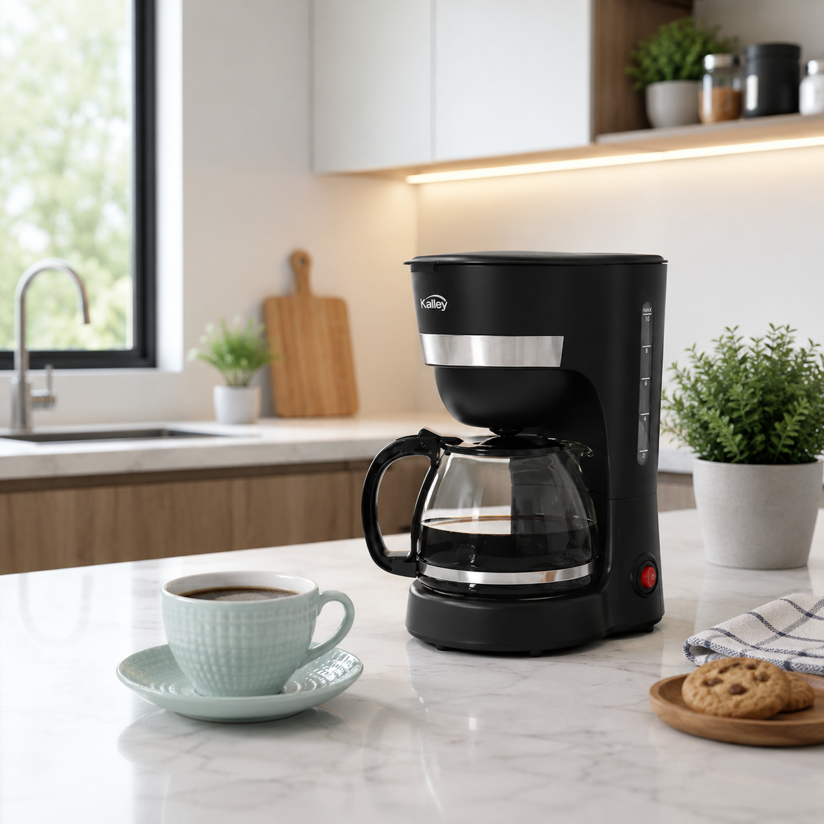Cafetera Kalley  10 tazas 750W negra