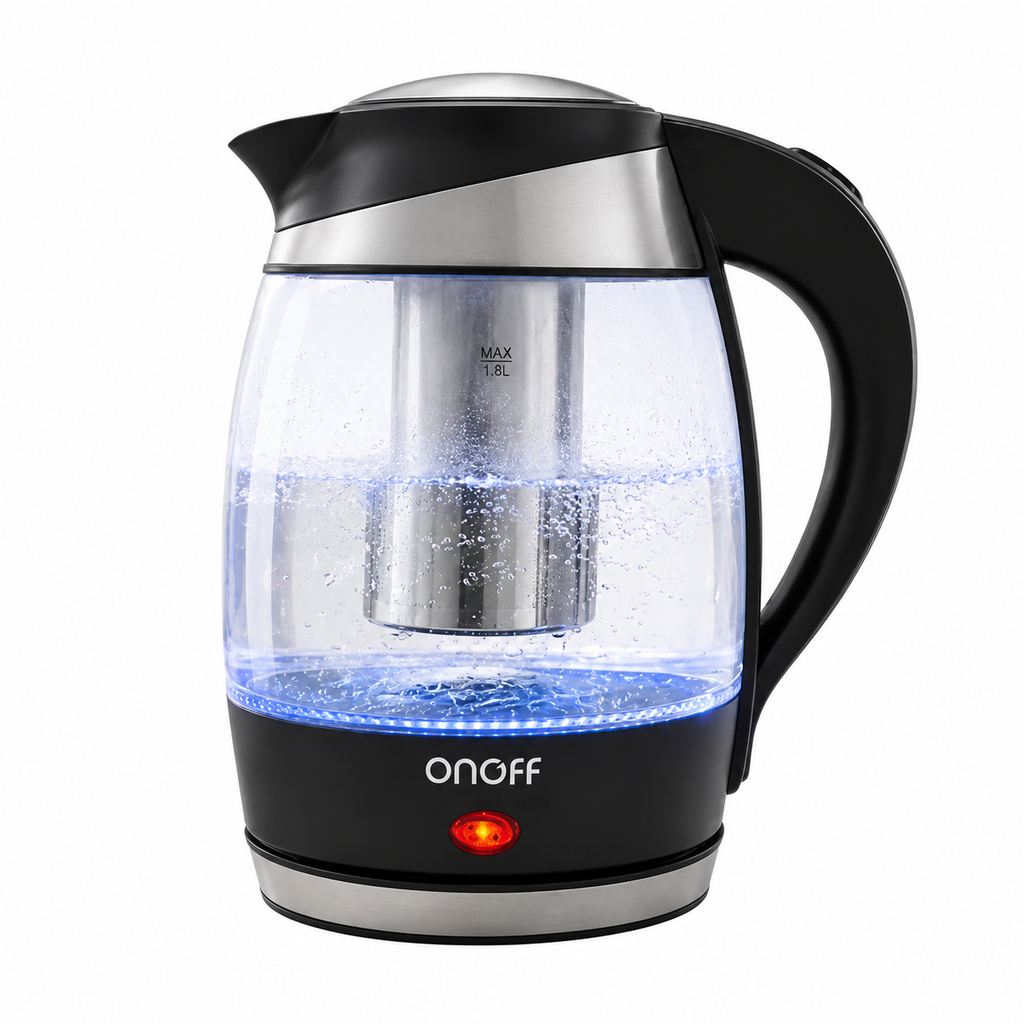 Hervidor electrónico con infusor 1.8 litros 1200W ONOFF