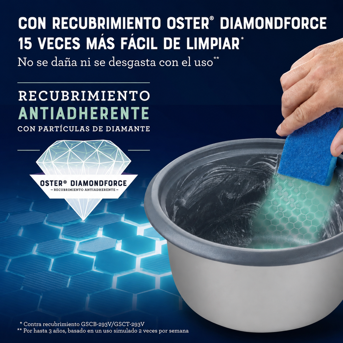 olla arrocera Oster DiamondForce 7 tazas