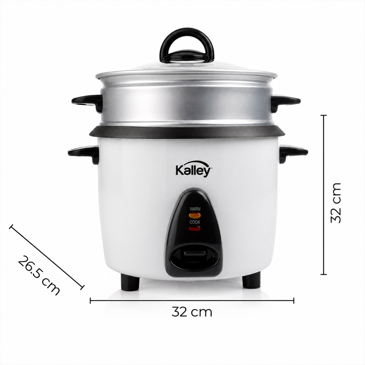 Olla arrocera con vaporizador 10 tazas blanco Kalley