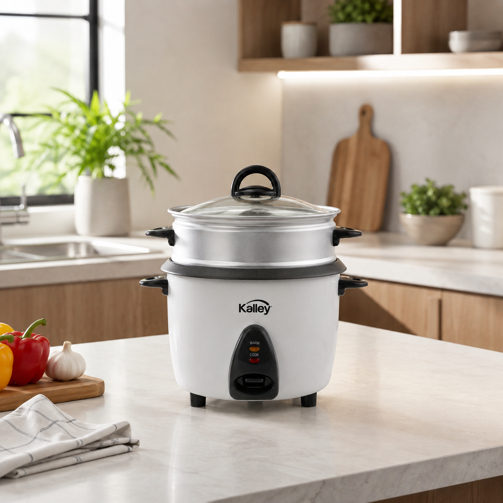 Olla arrocera con vaporizador 10 tazas blanco Kalley