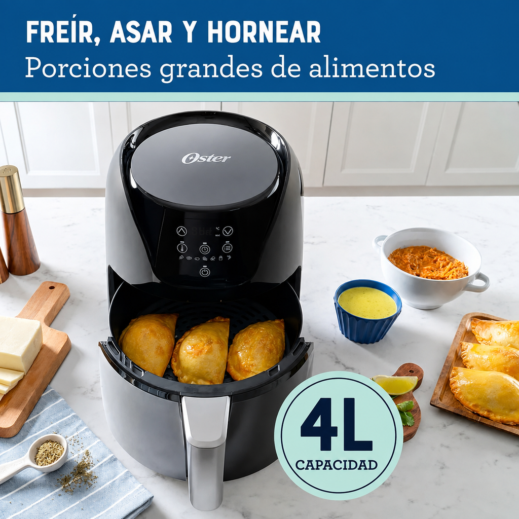 Freidora de aire 4 litros digital 7 funciones OSTER