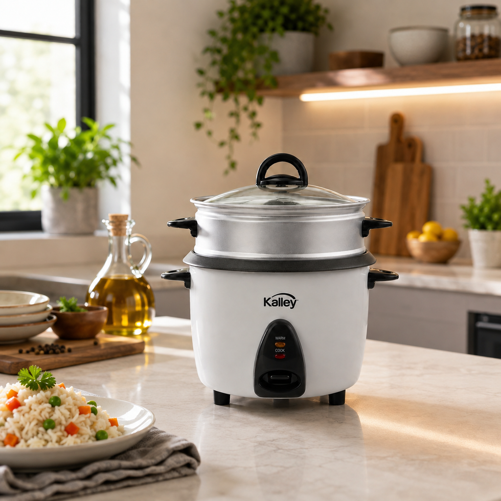 Olla arroceras vaporizador 7 tazas blanca KALLEY