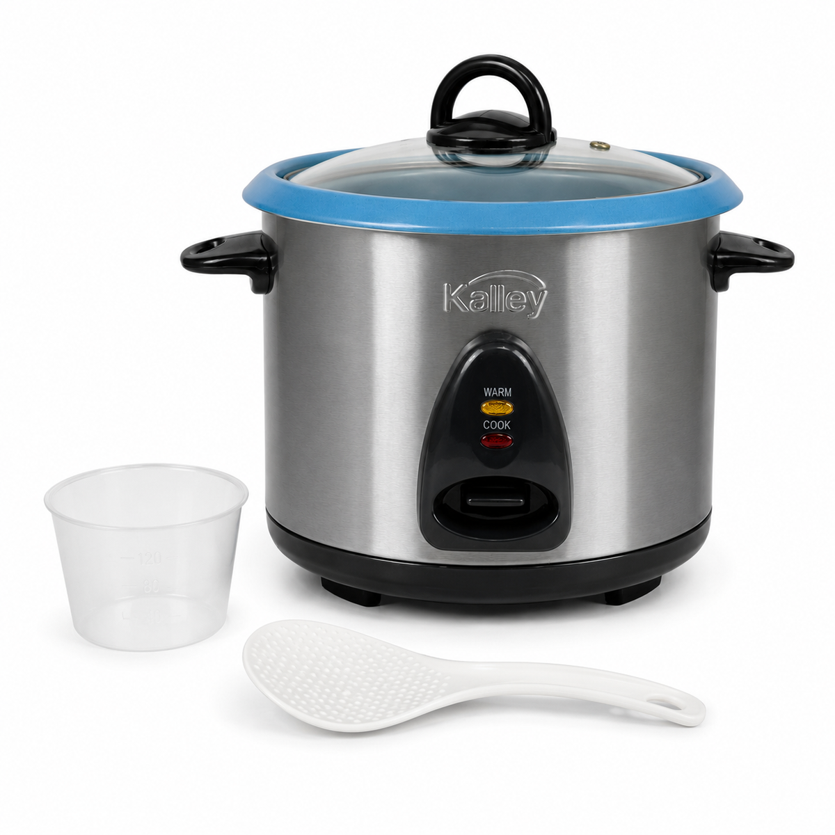 Olla arrocera con vaporizador 7 tazas plateada KALLEY