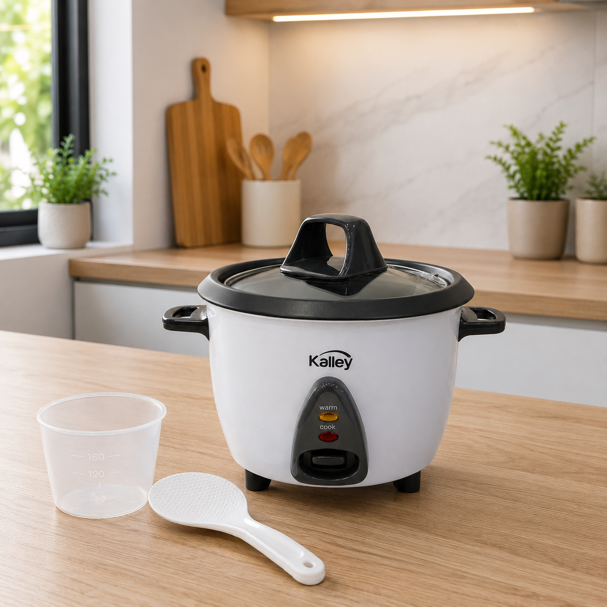 olla arrocera 3 tazas 300W Kalley blanco