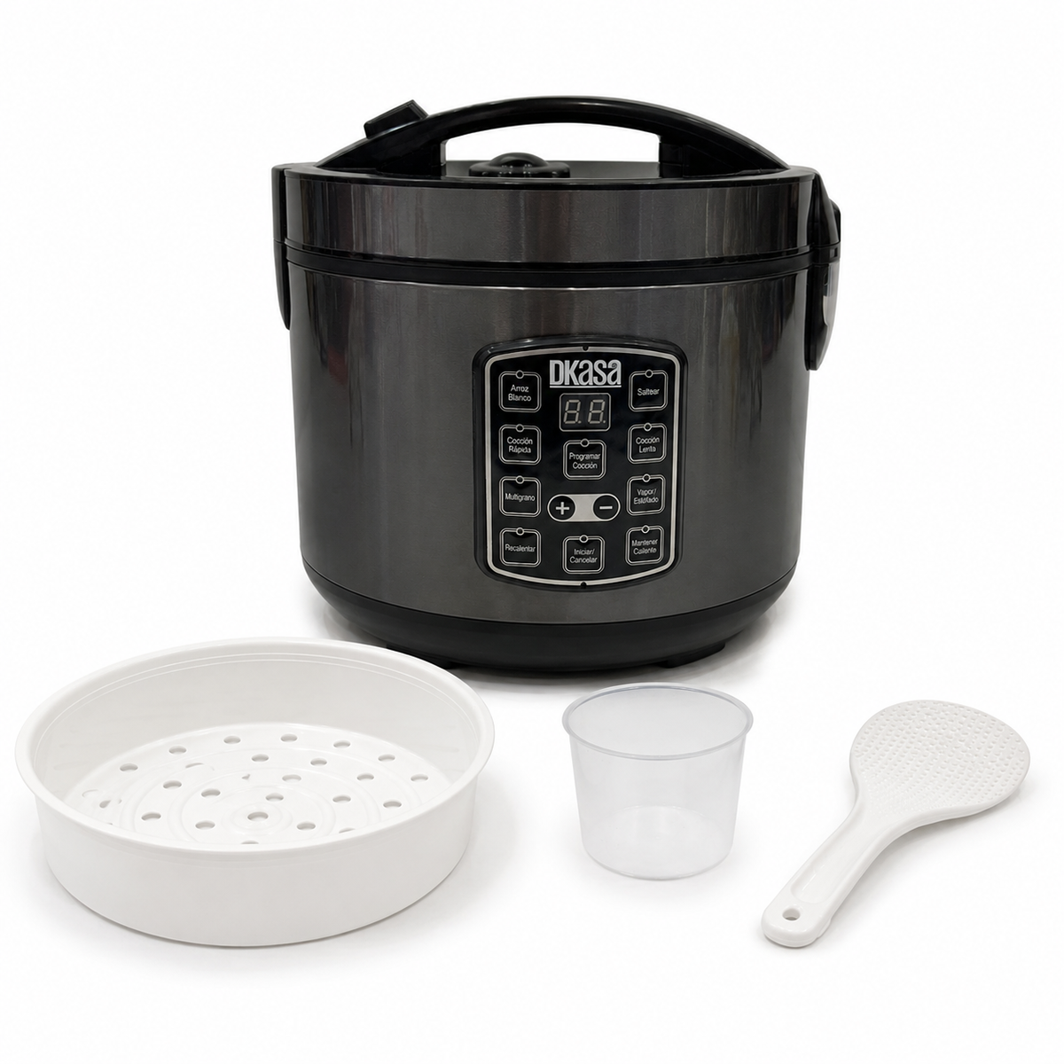 Olla arrocera 1 libra blanca 5 tazas DKASA