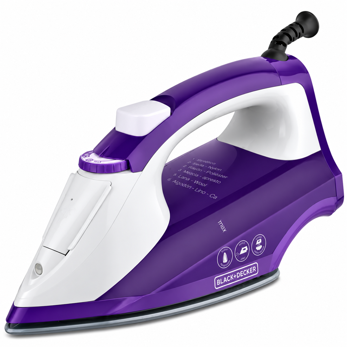 Plancha trueglide antiadherente azúl BLACK+DECKER