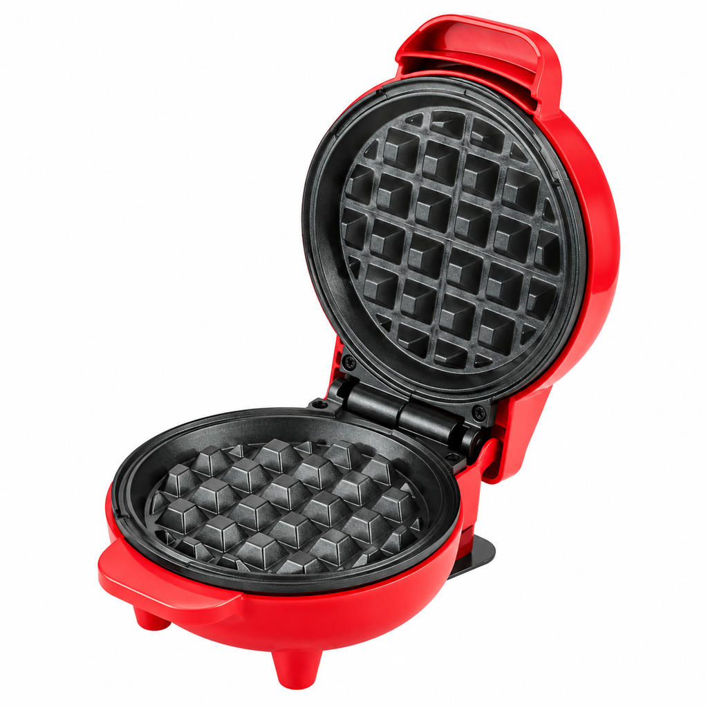 Mini waflera antiadherente roja 550W KALLEY