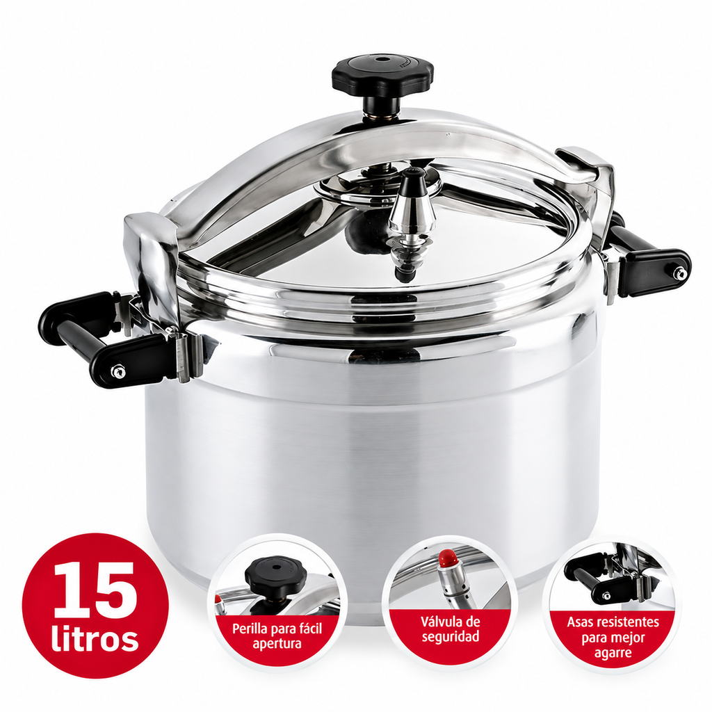 Olla presión magna aluminio natural 25 litros UNIVERSAL
