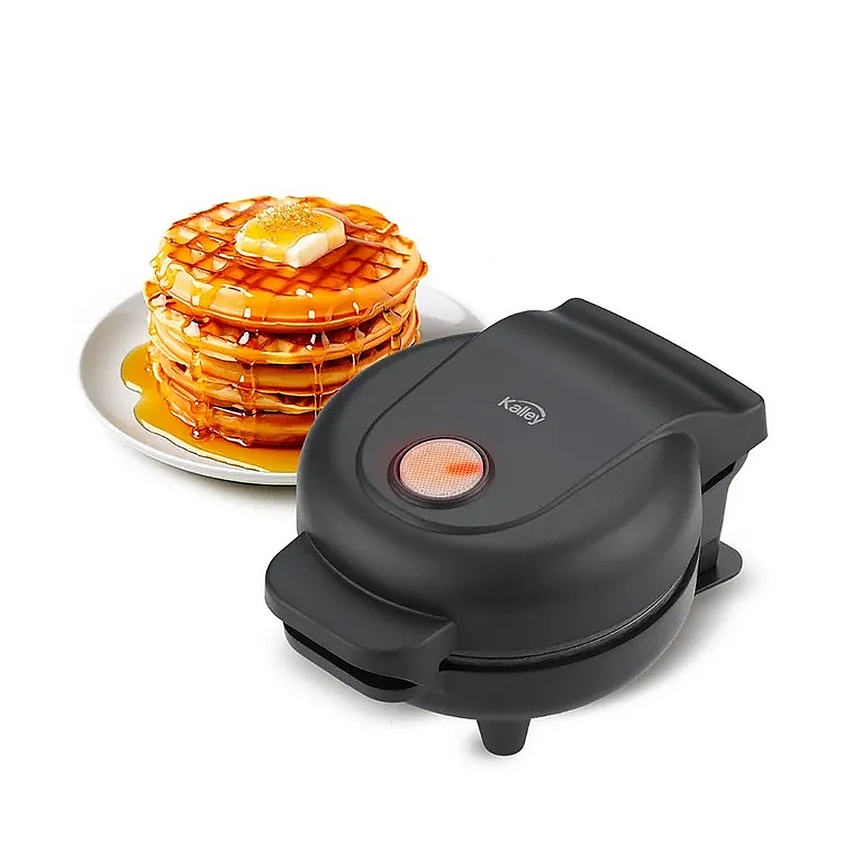Mini waflera antiadherente negra 550W KALLEY